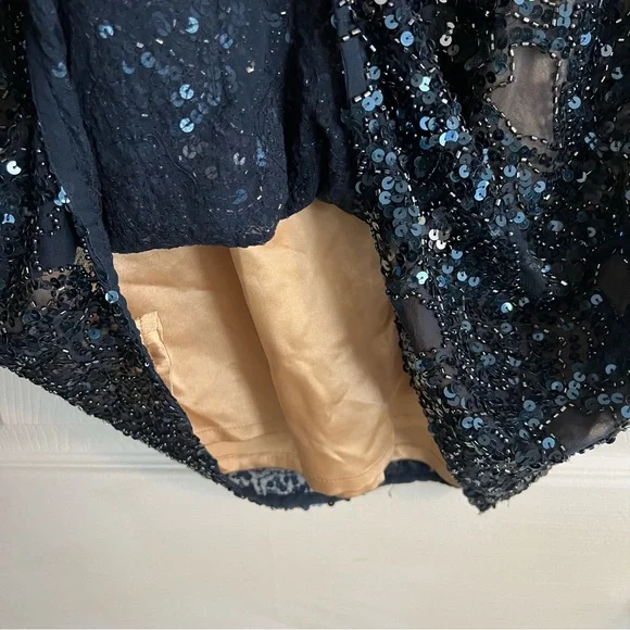 Scala blue sequin cocktail dress, Size 8 - Picture 4 of 8